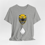 Yellow Ranger Helmet Tee Custom Graphic Art Cosplay Shirts Rangers Retro Vintage 90s