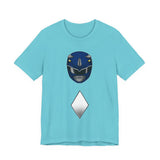 Blue Helmet Tee Super Sentai T Shirt Custom Graphic Art Cosplay Shirts Rangers Retro Vintage 90s