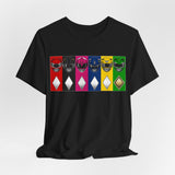 Rangers Tee Custom Graphic Art Cosplay Shirts Rangers Retro Vintage 90s