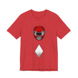 Zyuranger Red Helmet Tee Custom Graphic Art Cosplay Shirts Rangers Retro Vintage 90s