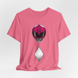 Zyuranger Pink Helmet Tee Super Sentai T Shirt Custom Graphic Art Cosplay Shirts Rangers Retro Vintage 90s Tee