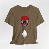 Zyuranger Red Helmet Tee Custom Graphic Art Cosplay Shirts Rangers Retro Vintage 90s