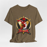 Abaranger Red Tee Custom Graphic Art Cosplay Shirts Rangers Retro Vintage 90s