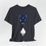 Blue Helmet Tee Super Sentai T Shirt Custom Graphic Art Cosplay Shirts Rangers Retro Vintage 90s