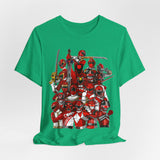 Sentai Front and Back Tee  Custom Graphic Art Cosplay Shirts Rangers Retro Vintage 90s