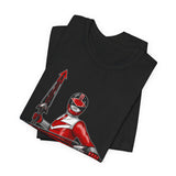 Time Red Tee Super Sentai T Shirt Custom Graphic Art Cosplay Shirts Rangers Retro Vintage 90s