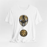 White Helmet Tee Custom Graphic Art Cosplay Shirts Rangers Retro Vintage 90s