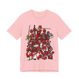 Sentai Front and Back Tee  Custom Graphic Art Cosplay Shirts Rangers Retro Vintage 90s