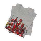 Sentai Front and Back Tee  Custom Graphic Art Cosplay Shirts Rangers Retro Vintage 90s