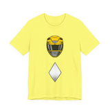 Yellow Ranger Helmet Tee Custom Graphic Art Cosplay Shirts Rangers Retro Vintage 90s