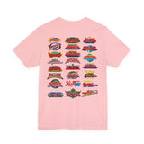 Sentai Front and Back Tee  Custom Graphic Art Cosplay Shirts Rangers Retro Vintage 90s