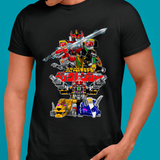 Zyuranger Mechas Tee  Custom Graphic Art Cosplay Shirts Rangers Retro Vintage 90s