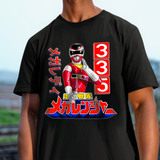 Megaranger Red Tee Custom Graphic Art Cosplay Shirts Rangers Retro Vintage 90s