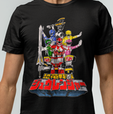 Zyuranger Mecha Tee Custom Graphic Art Cosplay Shirts Rangers Retro Vintage 90s