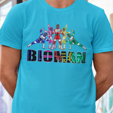 Bioman Tee Custom Graphic Art Cosplay Shirts Rangers Retro Vintage 90s