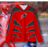 Super Sentai Inspired Gekiranger / power rangers Jungle Fury Red ranger costume hoodie