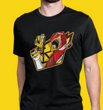 Super Sentai Inspired Kyoryuger  / power rangers dino charge T shirt featuring Red ranger holding blaster
