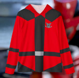 Lupin Ranger Lupin Red Hoodie (Full Print) Super Sentai Custom Lightweight, Breathable, Workout, Pull over, Fitness, Retro