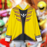 Gokaiger Yellow Hoodie (Full Print)  Lightweight, Breathable, workout, pull over, fitness Hoodie (Full Print) Super Sentai Custom