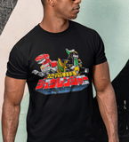 Super Sentai Inspired Zyuranger T shirt featuring red Trex megazord and green ranger dragonzord