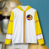 Dairanger Yellow Hoodie (Full Print) Lightweight, Breathable, workout, pull over, fitness Hoodie Super Sentai Custom