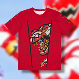 Abaranger Red Tee (Full Print) Super Sentai T Shirt Custom Graphic Art Cosplay Shirts Power Rangers Retro Vintage 90s
