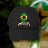 Hurricanenger Green Distressed Hat Super Sentai T Shirt Custom Graphic Art Cosplay Shirts Rangers Retro Vintage 90s