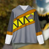 Kyoryuger Grey Hoodie (Full Print) Lightweight, Breathable, workout, pull over, fitness Hoodie Super Sentai Custom