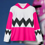 Gingaman Pink Hoodie (Full Print) Super Sentai Custom Lightweight, Breathable, Workout, Pull over, Fitness, Retro