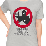 No Laser Beams Tee Custom Graphic Art Cosplay Shirts Rangers Retro Vintage 90s