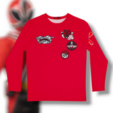 Shinkenger Shiba Long Sleeve Shirt (Full Print) Custom Graphic Art Cosplay Shirts Rangers Retro Vintage 90s