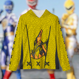 Abaranger Yellow Hoodie (Full Print) Lightweight, Breathable, workout, pull over, fitness Hoodie Super Sentai Custom