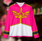 Goseiger Pink Ranger Hoodie (Full Print) Super Sentai Custom Lightweight, Breathable, Workout, Pull over, Fitness, Retro