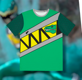 Kyoryuger Green Tee (Full Print) Super Sentai T Shirt Custom Graphic Art Cosplay Shirts Power Rangers Retro Vintage 90s