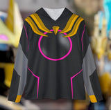 Gozyuger Unicorn Black Ranger Hoodie (Full Print) Super Sentai Custom Lightweight, Breathable, Workout, Pull over, Fitness, Retro