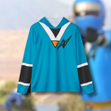 Kakuranger Ninja Blue Hoodie (Full Print) Lightweight, Breathable, workout, pull over, fitness Hoodie Super Sentai Custom