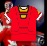 Carranger / Turbo Red Tee (Full Print) Super Sentai T Shirt Custom Graphic Art Cosplay Shirts Power Rangers Retro Vintage 90s