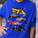 Blaster Tee Super Sentai T Shirt Custom Graphic Art Cosplay Shirts Rangers Retro Vintage 90s
