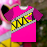 Kyoryuger Pink Tee (Full Print) Super Sentai T Shirt Custom Graphic Art Cosplay Shirts Power Rangers Retro Vintage 90s